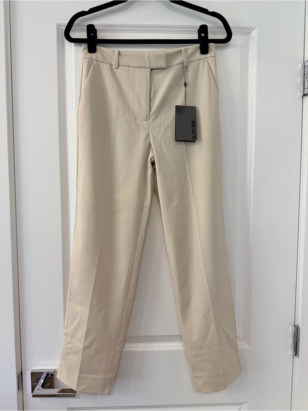 G/FORE Cream Straight-Leg Stretch Golf Trousers
